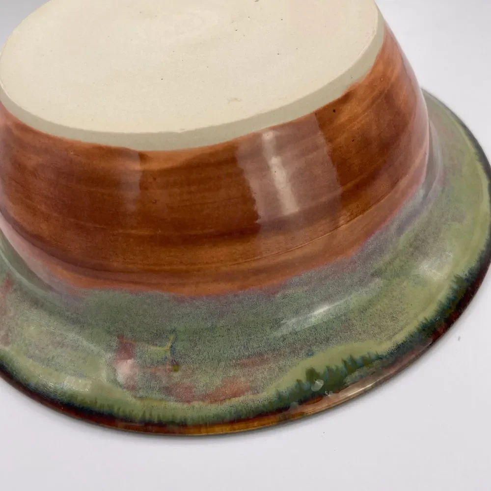Studio Pottery Glazed Bowl‎ with Crosses